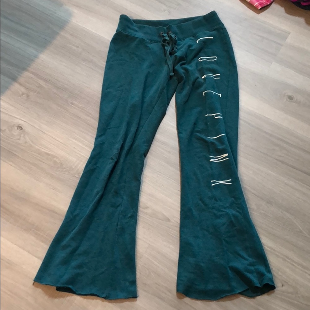 Pink Blue Wide Leg Sweatpants